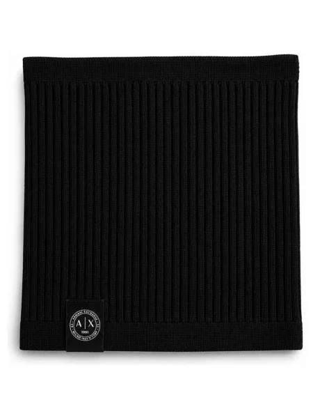 Armani Exchange Fular circular cu adaos de lână negru