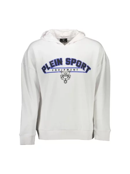 Bluza z kapturem Plein Sport z kapturem biała