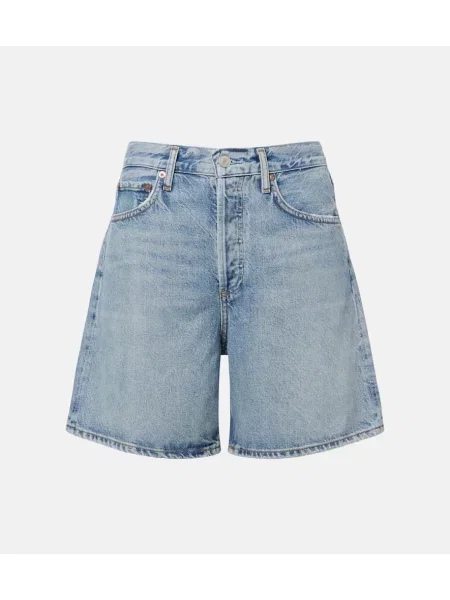 Pantaloni scurți din denim Agolde albastru