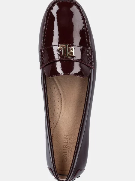 Кожаные мокасины Lauren Ralph Lauren бордовые