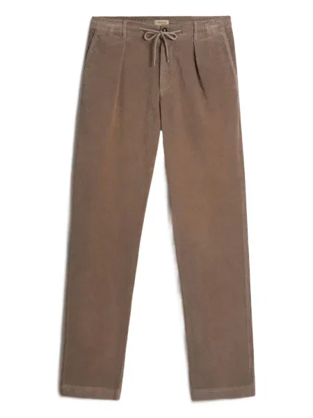 Pantaloni Woolrich plisate maro