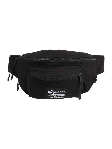 ALPHA INDUSTRIES Pojasna torbica Big / bijela crna