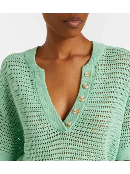 Top Varley tricotate verde