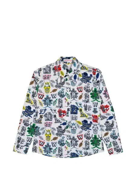 Cămașă Walter Van Beirendonck cu imagine alb