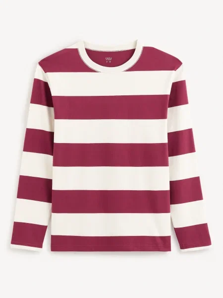 Majica z dolgimi rokavi Celio rdeča