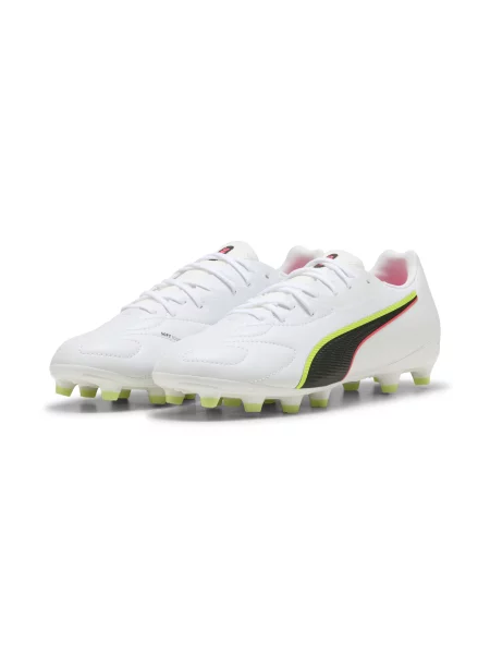 PUMA Młodzieżowe buty piłkarskie KING 20 MATCH FG/AG Buty 29 biały