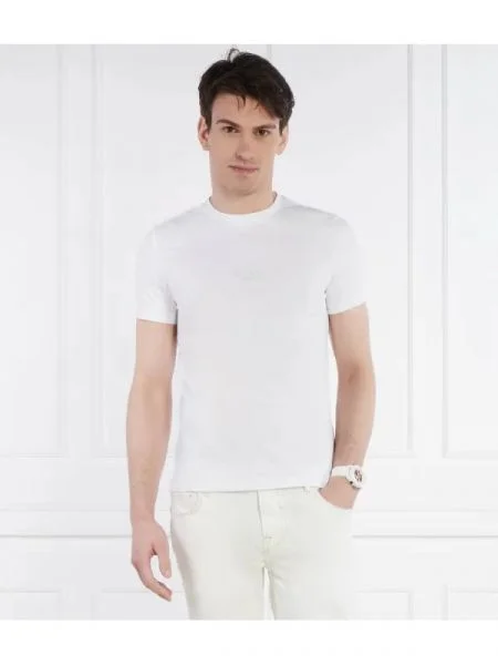 GUESS Tricou AIDY CN SS TEE alb