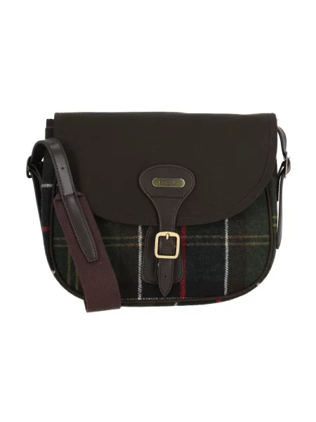 Torebka crossbody Barbour skórzana zielona