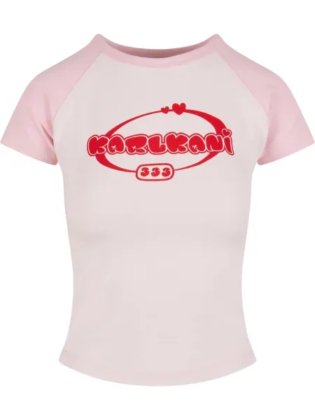 Karl Kani Majica Woven Signature Heart Tiny rosé / svetlo roza rdeča