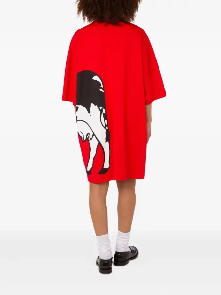 Rochie Moschino cu imagine de costum roșu