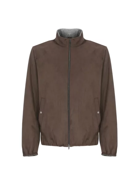 Kurtka Herno zamszowa brązowa