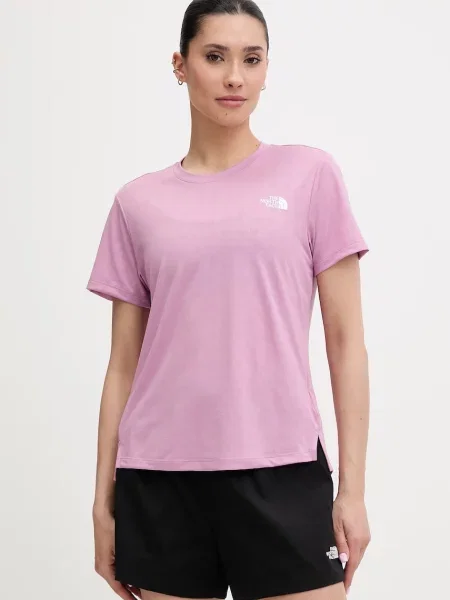 The North Face tréninkové tričko FLEX EMBOSSED fialové