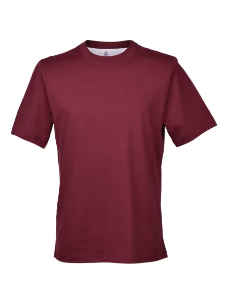 Tricou Brunello Cucinelli cu decolteu rotund roșu