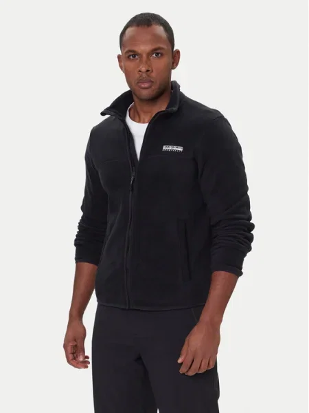 Geacă Napapijri din fleece negru