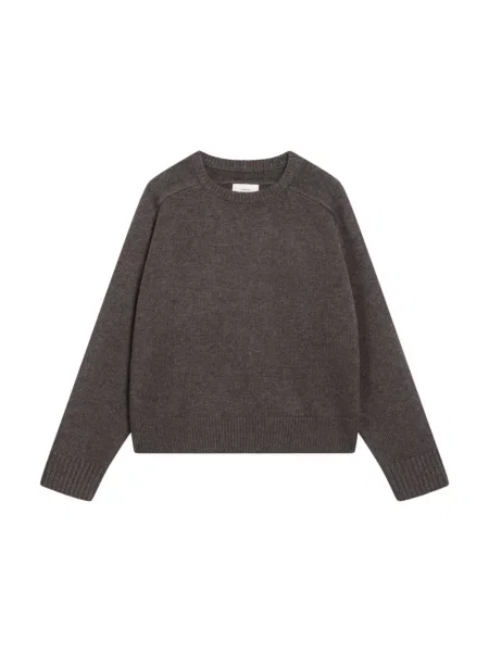 Sweter Loulou De Saison wełniany brązowy