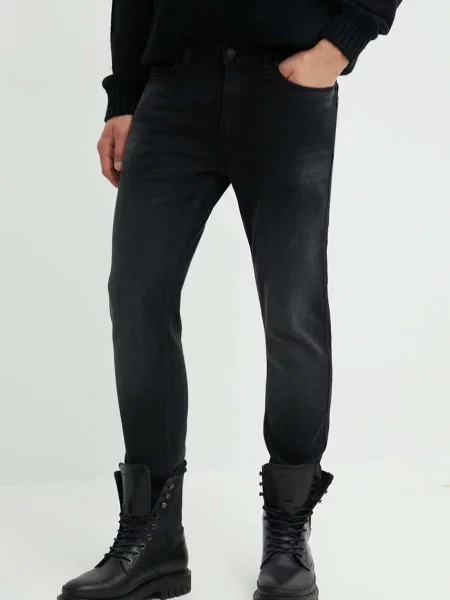 Jeansy o kroju extra slim fit z 5 Hugo czarne