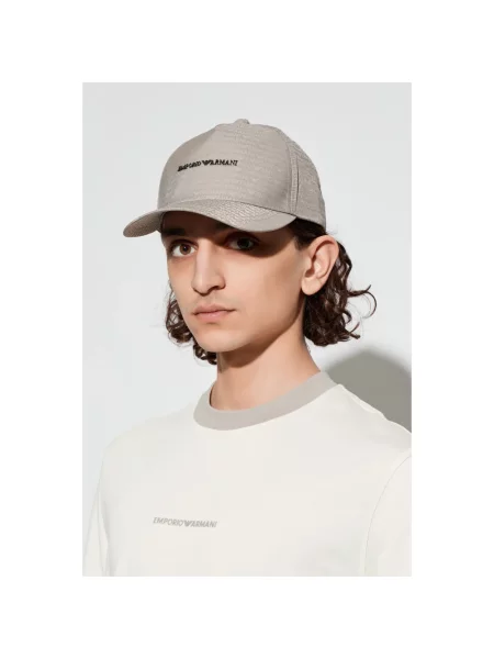 Emporio Armani czapka z daszkiem szara