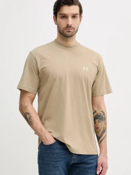 Calvin Klein Jeans tričko béžové
