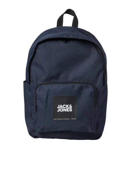 JACK & JONES Rucsac Back to School albastru închis / negru alb