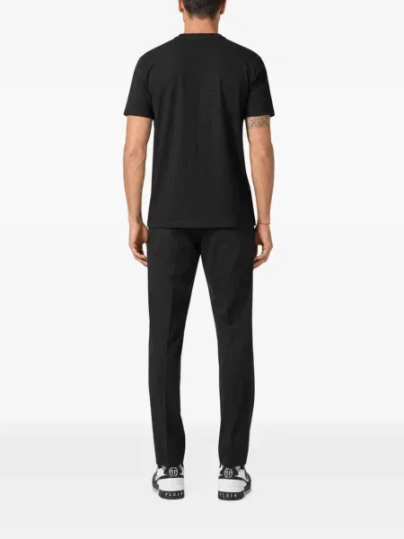 Tricou Philipp Plein din jacard negru