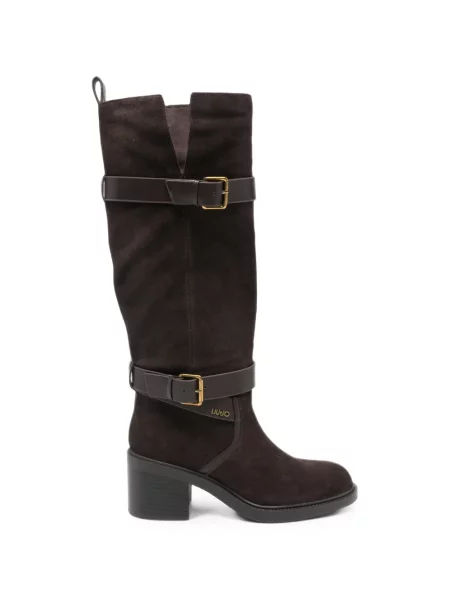 Botine Liu Jo din piele de căprioară cu cataramă maro