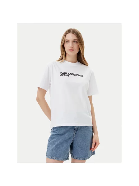KARL LAGERFELD T-Shirt Relaxed Fit λευκό