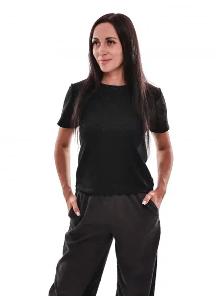 Футболка STREAM віскоза/поліестер чорний