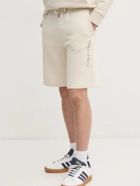 Къс панталон Calvin Klein бежово