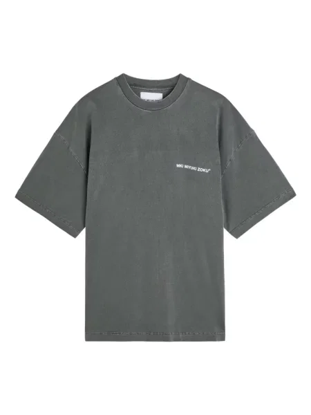 Тениска Mki Miyuki Zoku бродирана сиво