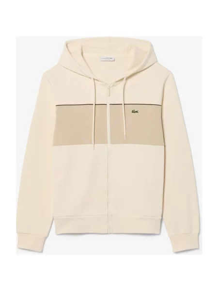 Bluza z kapturem Lacoste Colour-Block Full Zip XS beżowa