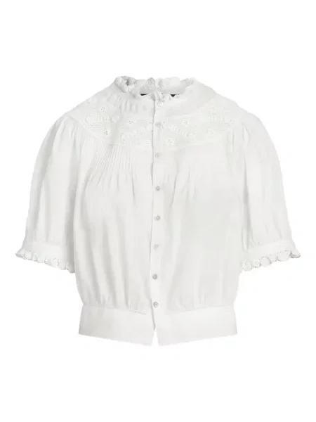 Tricou Polo Ralph Lauren din piele cu broderie în carouri maro
