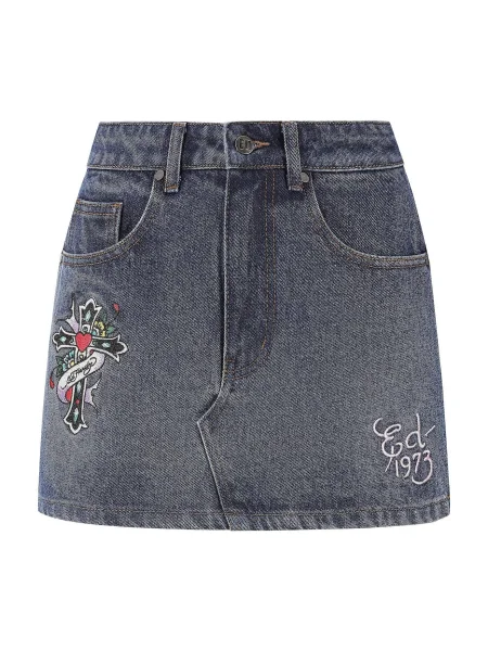 Ed Hardy Fustă indigo