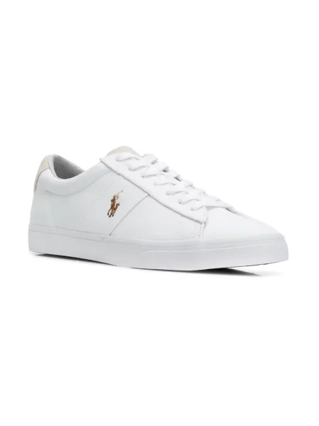 Šněrovací krajkové tenisky Polo Ralph Lauren bílé