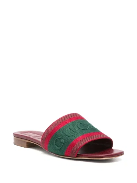 Sandale Gucci fără toc roșu