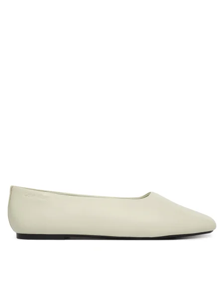 Balerini Calvin Klein Round Ballerina Lth alb
