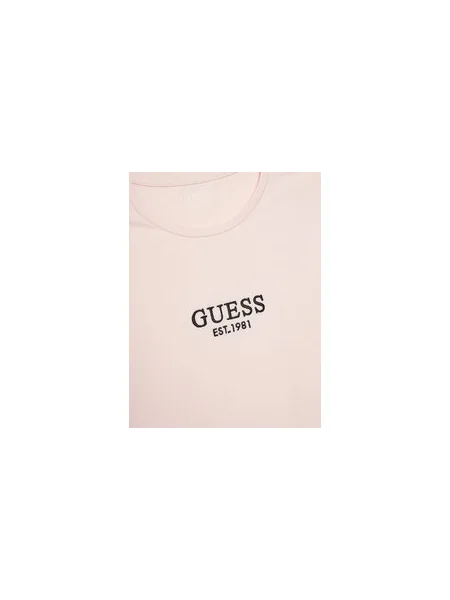 Guess Póló Boxy Fit rózsaszín