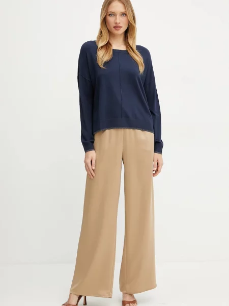 Dzianinowy lekki sweter Liu Jo niebieski