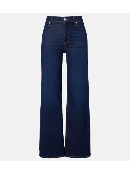 Jeansy Frame z wysoką talią niebieskie