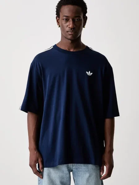 Adidas Originals majica za muškarce od pamuka Adicolor plava