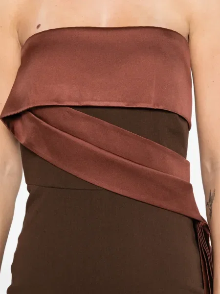 Rochie maxi Roland Mouret de costum maro