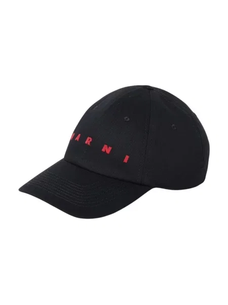 Czapka z daszkiem Marni z logo czarna