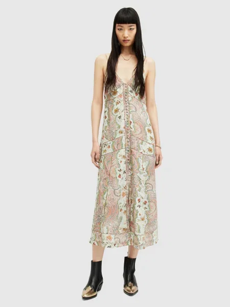 AllSaints Ruha DAHLIA sárga / zöld / narancs fehér