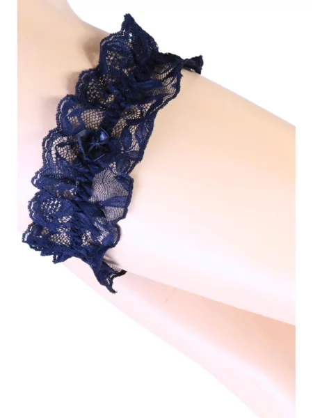 Sokisahtel Κάλτσες IZABELLA garter with a bow σκούρο μπλε
