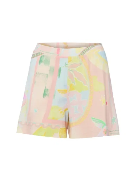 Mey spodenki od piżamy Kobiety Dżersej różowy|wielokolorowy wzorzysty S żółte