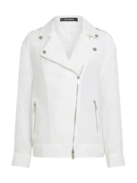 Karl Lagerfeld Přechodná bunda perlově bílá