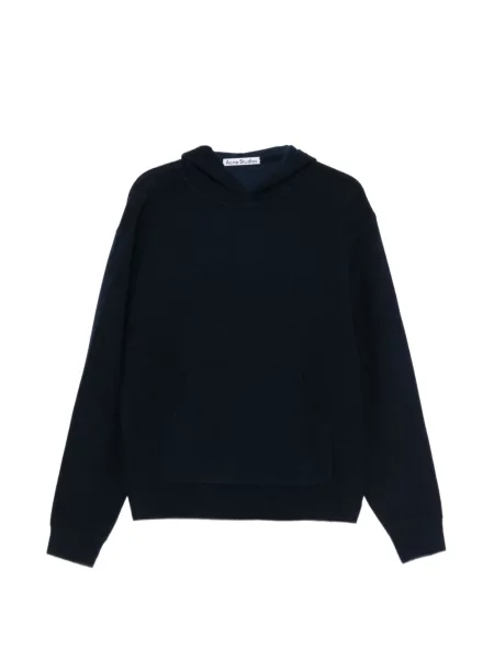 Hanorac cu glugă Acne Studios tricotate albastru