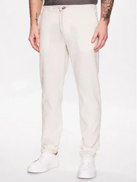 Lindbergh Kalhoty z materiálu Tapered Fit béžová