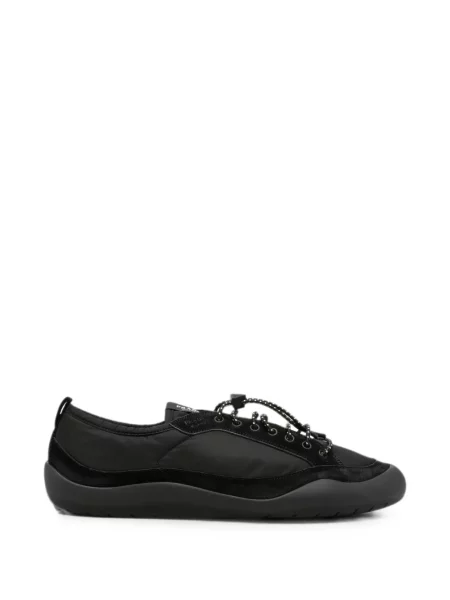 Sneakerși Prada din dantelă cu autograf negru