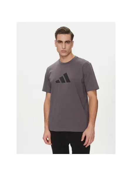 Adidas Póló Future Icons 3 Bar Logo Regular Fit szürke