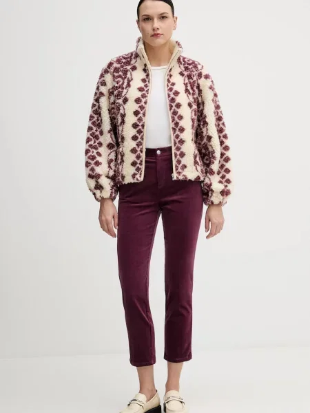 Флісова кофта Hoss Intropia візерунок бежевий